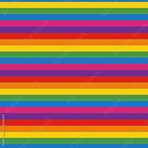 Straight horizontal stripes of pure rainbow colors