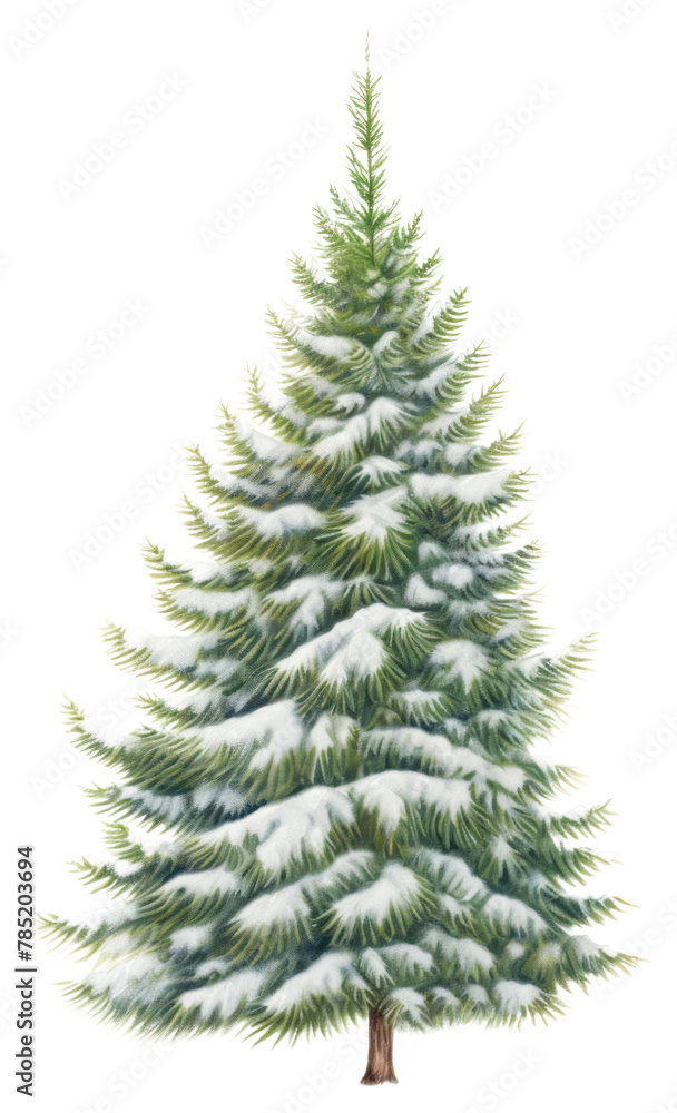 Fototapeta premium PNG Christmas tree plant white. 