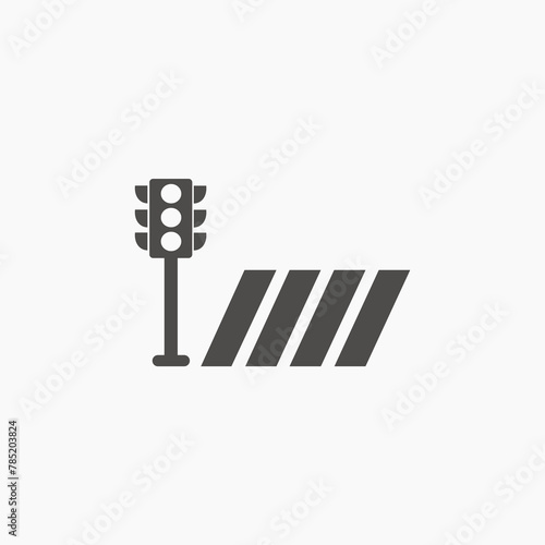 Traffic lights icon vector. Road street stoplight symbol	