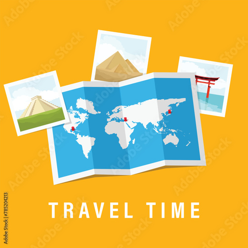 Travel and tourism concept template design