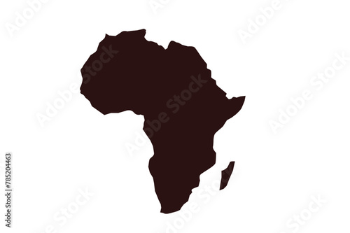 Africa map silhouette isolated on white background. African day Liberation. Vector background