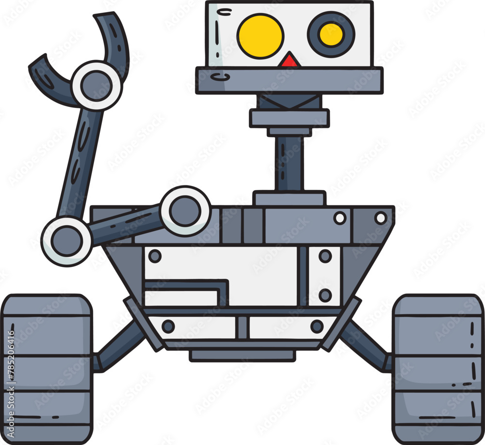 Rover Robot Cartoon Colored Clipart Illustration Rover Robot Cartoon Colored Clipart Illustration