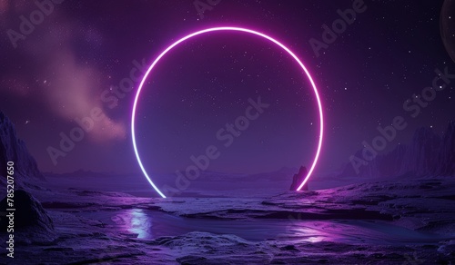 Circle of Light in the Middle of a Body of Water