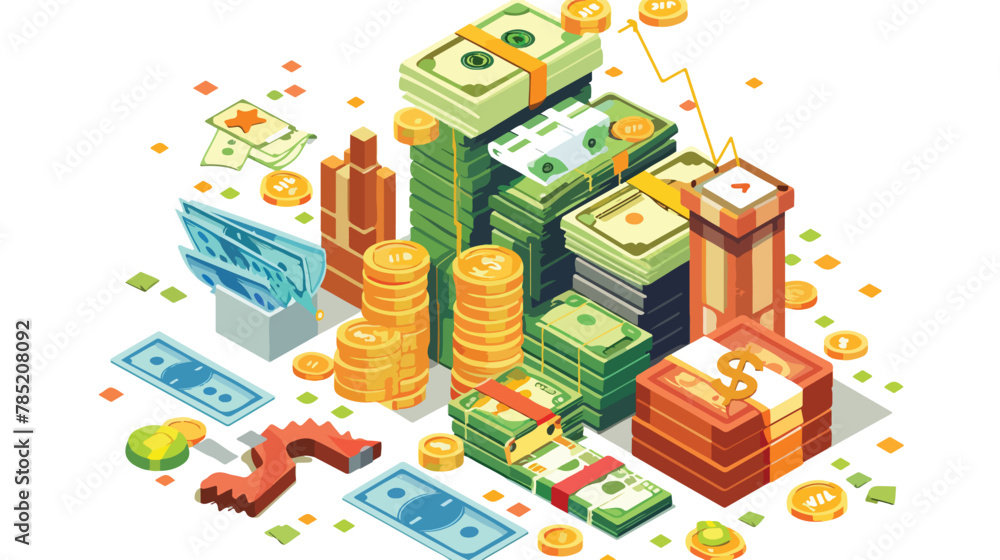 3D Isometric Flat Vector Illustration of Difficulties