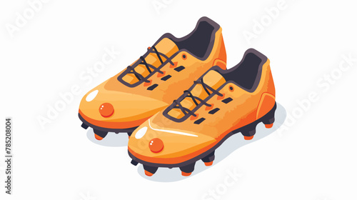 Isometric Soccer or football shoes with spikes icon illustration photo