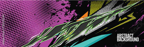 Car wrap decal designs. Abstract racing and sport background for racing livery or daily use car vinyl sticker. Vector eps 10.