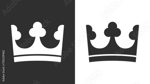 Hand drawn crown Icon silhouette