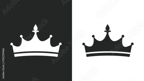 Hand drawn crown Icon silhouette