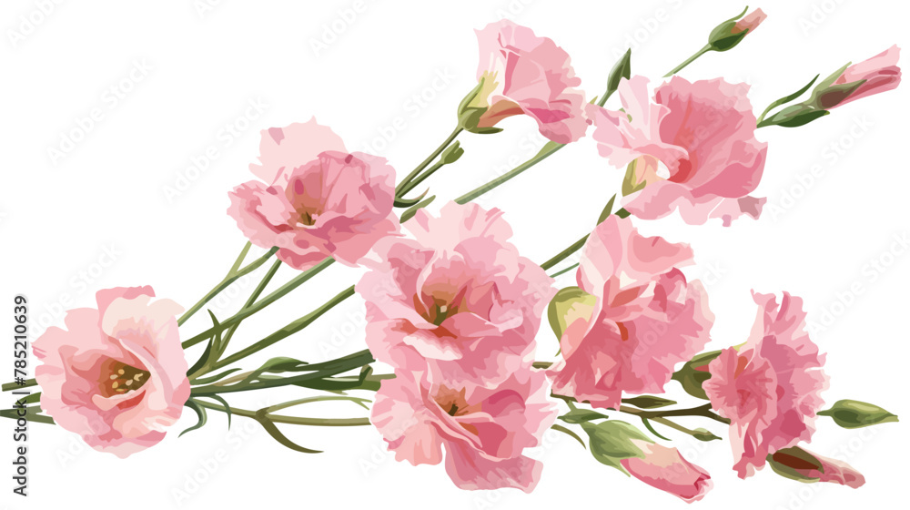 A bouquet of pink Lisianthus a symbol of gratitude