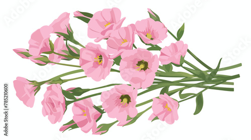 A bouquet of pink Lisianthus a symbol of gratitude © Tech