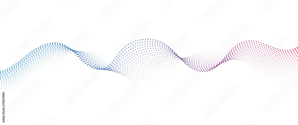 Flowing Dot Wave halftone gradient pattern on transparent background Flowing Dot Wave halftone gradient pattern on transparent background