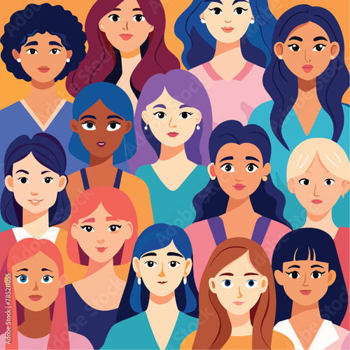 Group of Women Different Ethnicity Race-