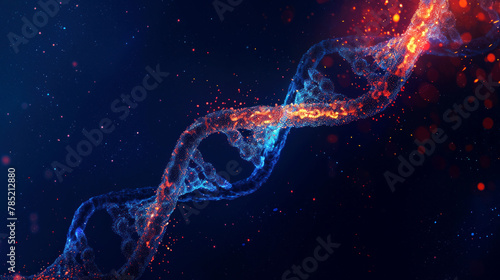 background digital visual screen of DNA futuristic for digital and print  © dropideas