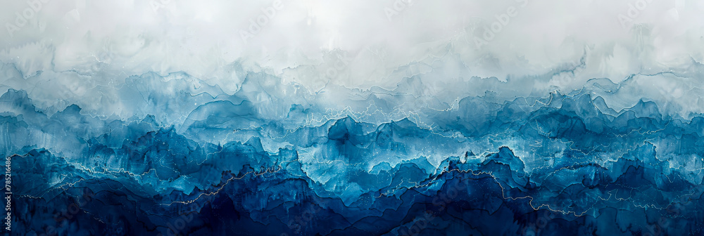 Abstract Artistic Interpretation of Blue Mountain Layers