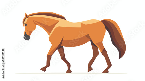 Lucky Horse Flat vector isolated on white background