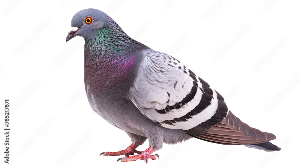 Big arrogant pigeon begs for food. Wild street bird on isolated background. City street beggars. Silly funny avian. Poor gray dove. Big arrogant pigeon begs for food. Wild street bird on isolated background. City street beggars. Silly funny avian. Poor gray dove.