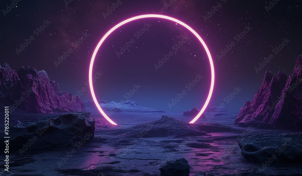 Circle of Light in the Middle of a Body of Water Circle of Light in the Middle of a Body of Water