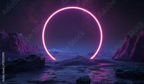 Circle of Light in the Middle of a Body of Water