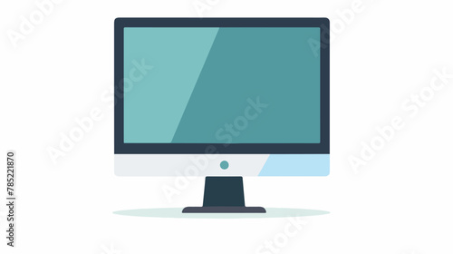 A flat screen computer display flat vector isolated