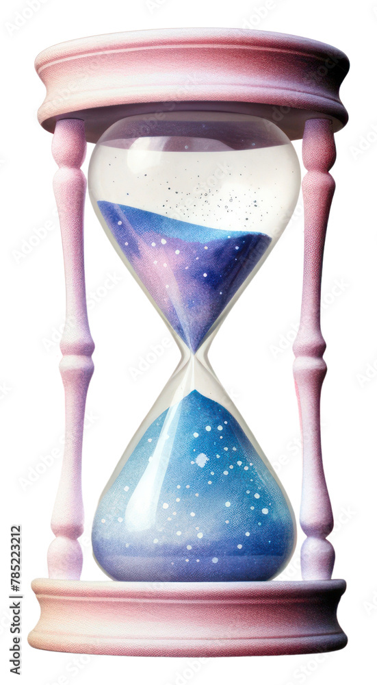 Obraz premium PNG Galaxy Celestial hourglass white background astronomy deadline. AI generated Image by rawpixel.