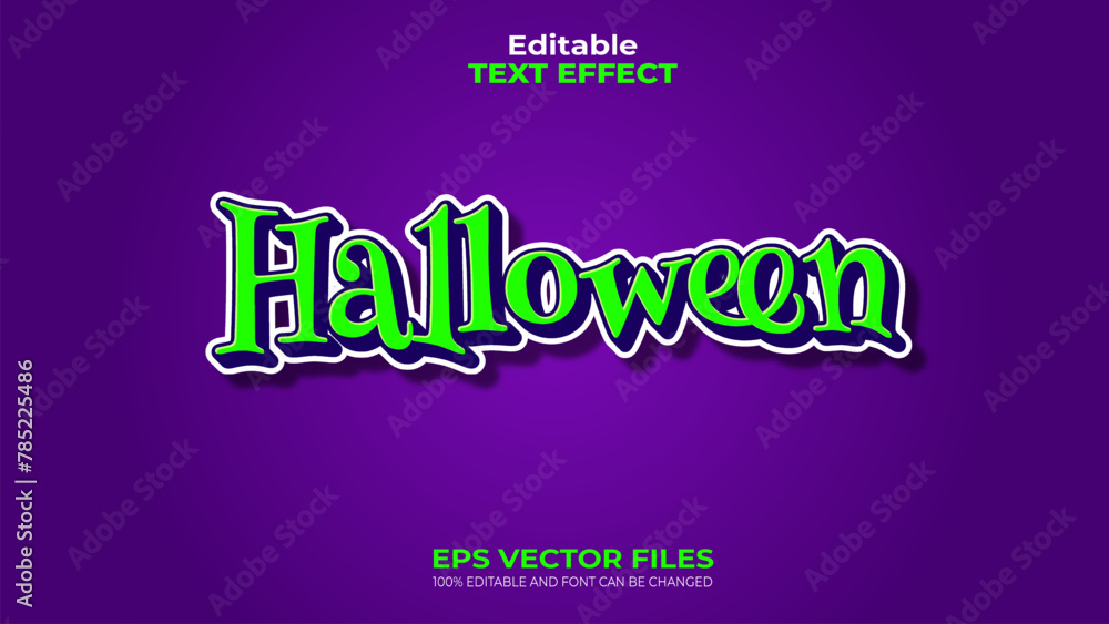 Text Effect Hallowene Editable Vector EPS