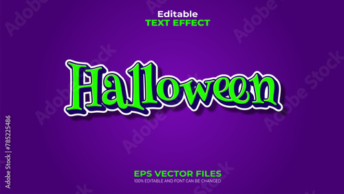Text Effect Hallowene Editable Vector EPS