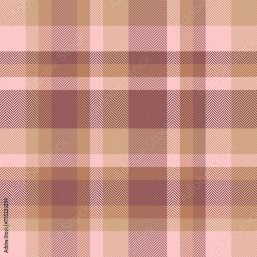 Tartan check pattern of seamless plaid texture with a vector fabric background textile.