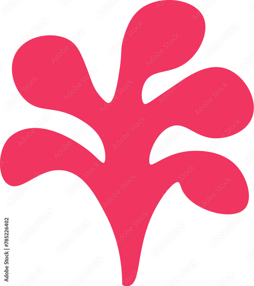 Last year bush, herbarium silhouette. Bright autumn tropical foliage flat illustration. Simple cartoon vector hand drawn isolated on white background Last year bush, herbarium silhouette. Bright autumn tropical foliage flat illustration. Simple cartoon vector hand drawn isolated on white background