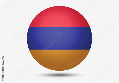 Flag of Armenia. Button flag icon. 3d icon. The circle icon. Vector illustration. Free Download Flag of Armenia. Button flag icon. 3d icon. The circle icon. Vector illustration. - GFXLoad