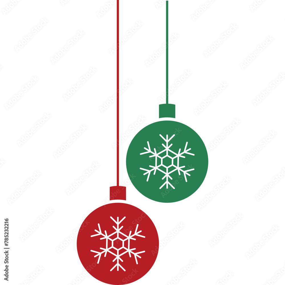 Flat Hanging Christmas Ball Decoration Flat Hanging Christmas Ball Decoration