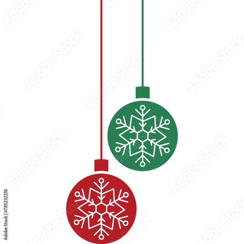 Flat Hanging Christmas Ball Decoration
