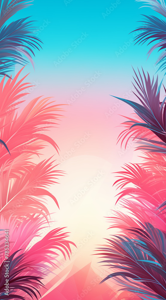 Background with palm trees. Background with palm trees.