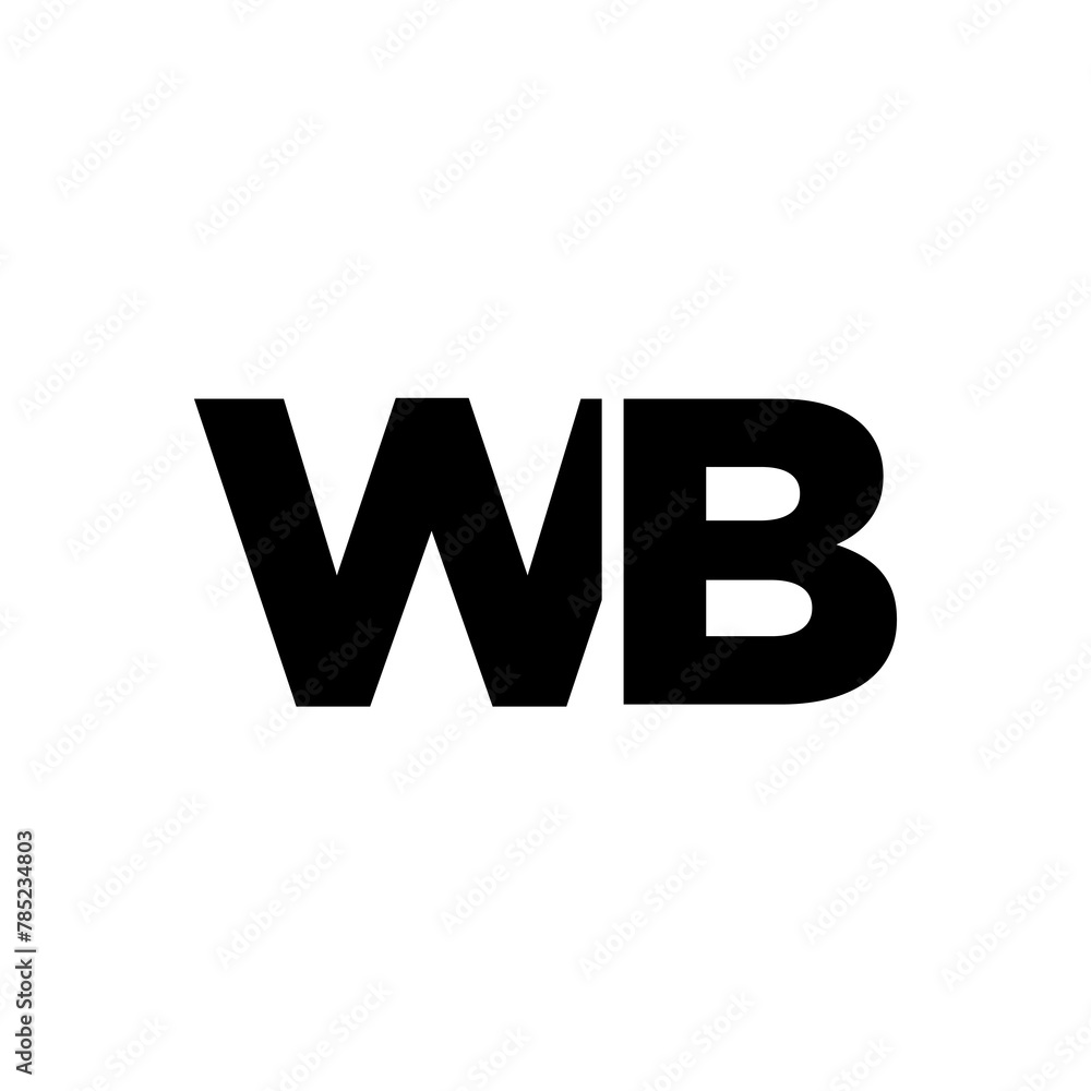 Letter W and B, WB logo design template. Minimal monogram initial based logotype. Letter W and B, WB logo design template. Minimal monogram initial based logotype.