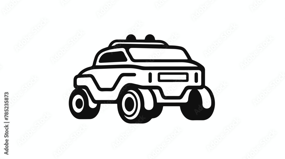 Vehicle with white background. vehicle is a symbol