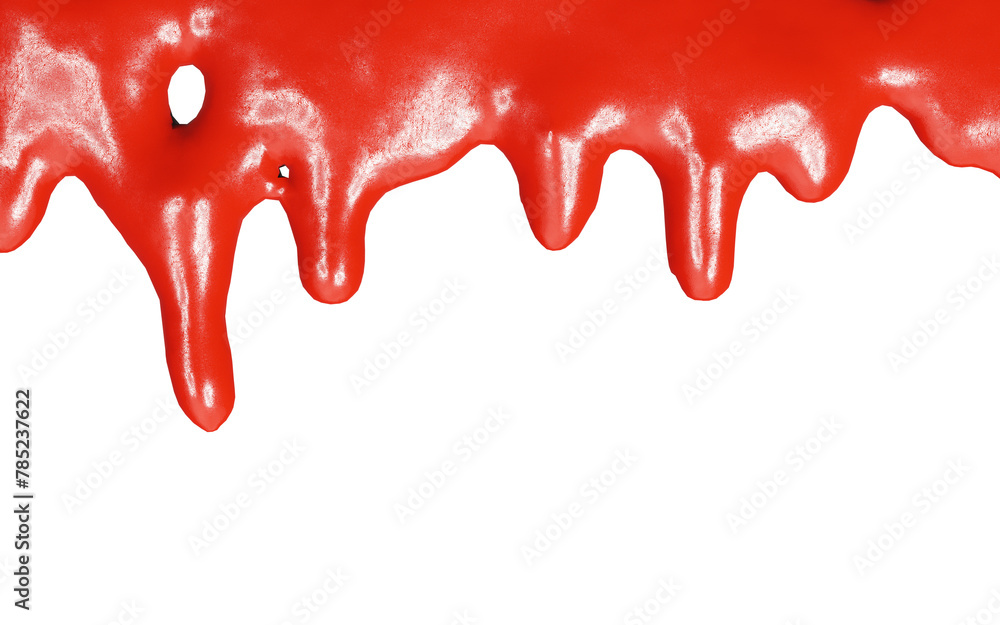 3d render of ketchup glaze or sauce strip in top view for food or restaurant kitchen concept, in transparent background png. 3d render of ketchup glaze or sauce strip in top view for food or restaurant kitchen concept, in transparent background png.