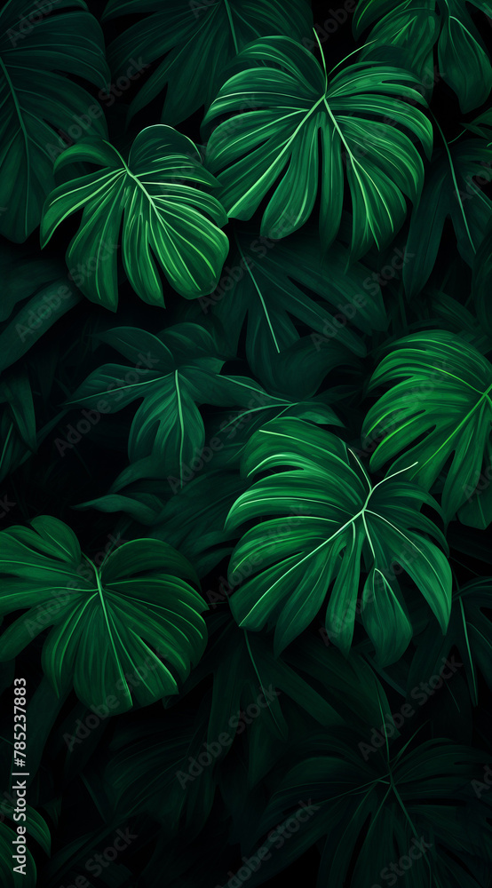 Obraz premium Green leaves background