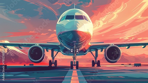 Illustrate significant aviation achievements in a series of vector graphics, focusing on sleek lines and bold contrasts Experiment with unexpected camera angles to create dynamic and engaging composit
