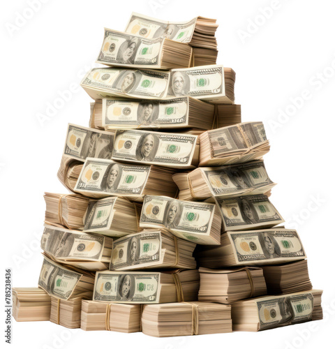 PNG Wad of money stack dollar white background investment.