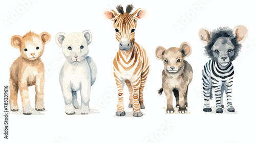 Watercolor Collection of Baby Animals A Beautifully illustration