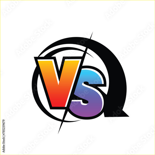 Versus sign. Color symbol Vector illustration