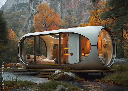 a conceptual image of a mobile home project for travel and a freeman's lifestyle