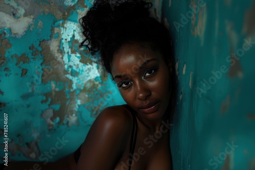 Portrait of a beautiful black woman. Black women's day.