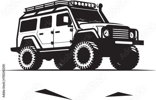 Vector Illustration Off Road 4x4 SUV Adventure