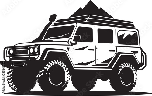 Vector Art Off Road 4x4 SUV Adventure