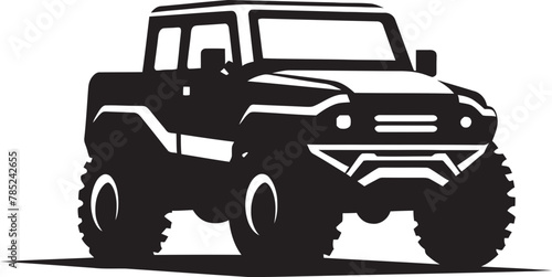 Nature Exploration 4x4 SUV Vector Art