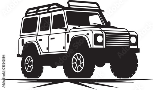 Adventure Awaits 4x4 SUV Vector Drawing