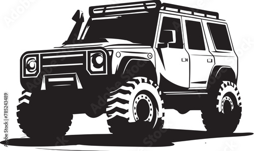 Adventure Awaits 4x4 SUV Vector Drawing