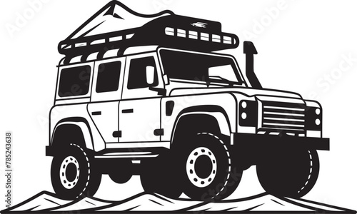 Wilderness Expedition 4x4 SUV Vector Graphic