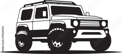 Nature Exploration 4x4 SUV Vector Art