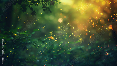 Abstract and magical image of glitter Firefly flying  © Anas
